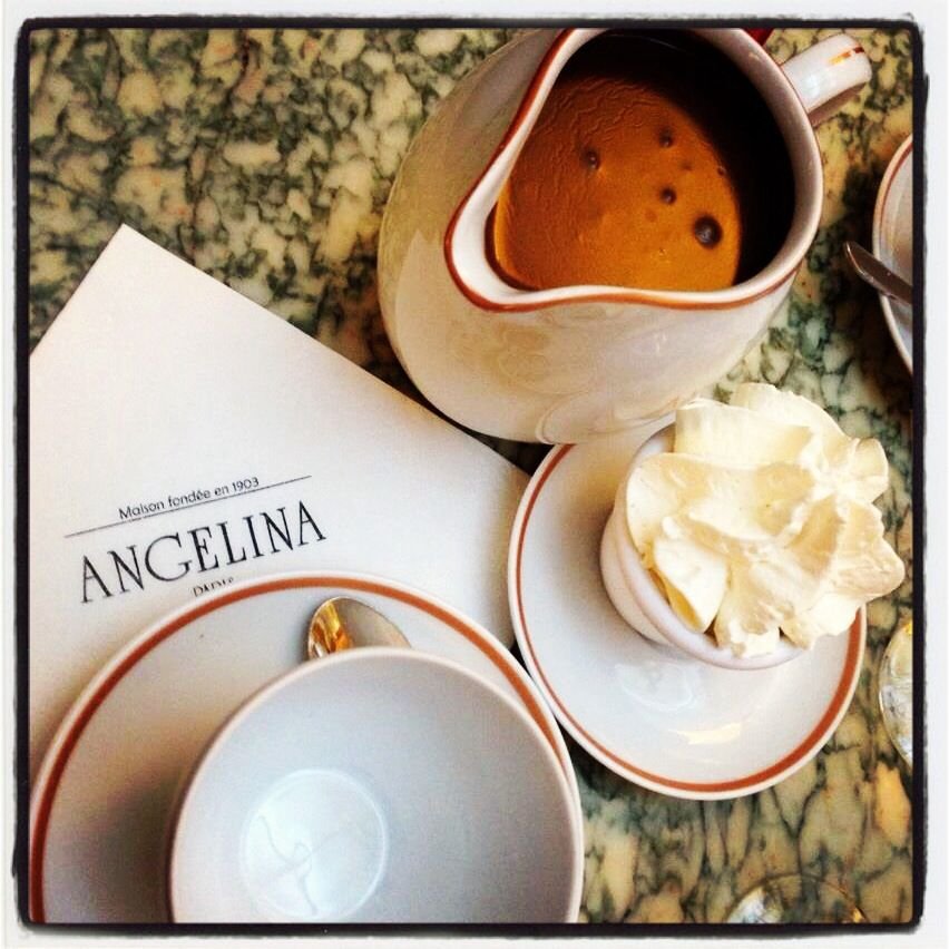 Hot Chocolate at Angelina Paris Cafe