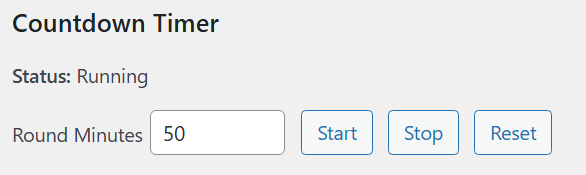 Swiss Tourney - Countdown Timer